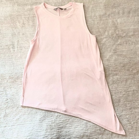 Athleta Light Pink Sleeveless Cloudlight Asymmetrical Side-tie Tank Top Size S - Picture 3 of 12